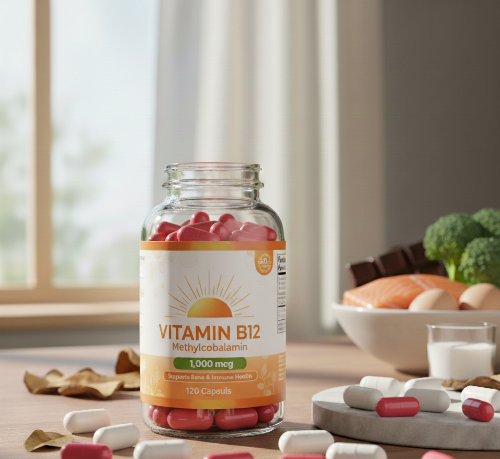 Vitamin B12 Capsules (Methylcobalamin) - Image 1